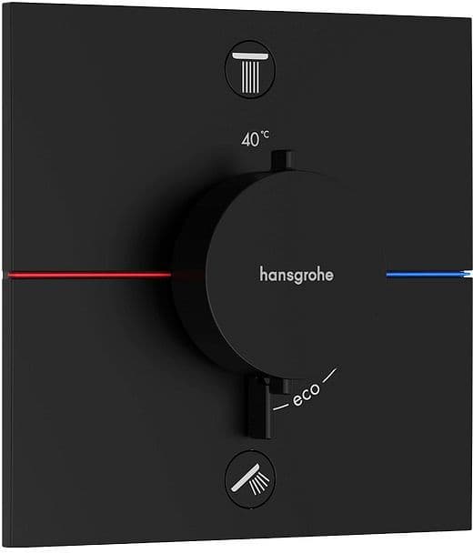 SET DE FINITION THERMOSTAT +2 FONCTION COMFORT E HG NOIR MATTE vue 1