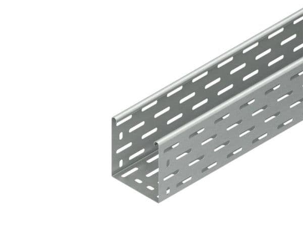Chemin de câble + éclisse en U, longueur = 3m, épaisseur = 1mm, sendzimir vue 1