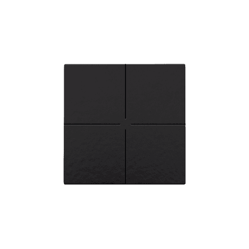 Bouton-poussoir quadruple pour Niko Home Control, couleur piano black coated vue 1