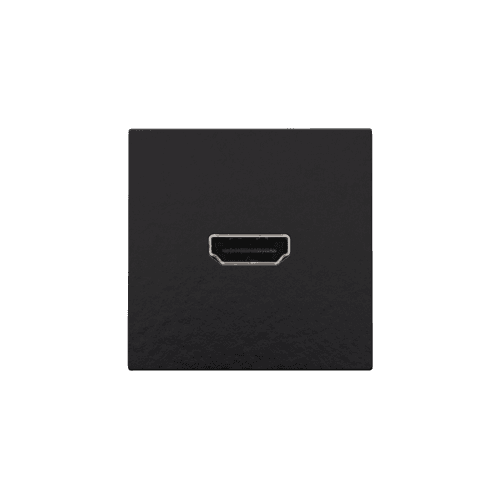 Set de finition avec prise HDMI/HDMI, couleur piano black coated vue 1