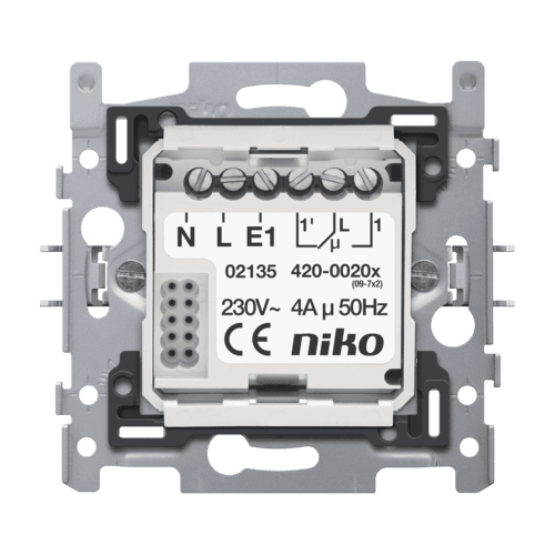 Socle avec contact de commutation 10 A, 230 V pour minuterie numérique ou thermostat numérique avec réglage intelligent vue 1