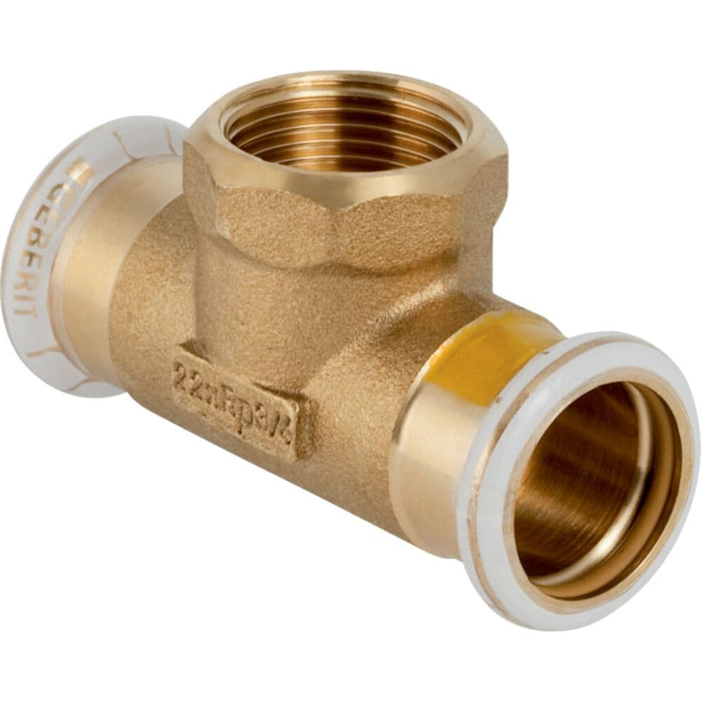Geberit Mapress raccord à sertir en cuivre pour gaz Té intérieur 22-1/2"-22 vue 1