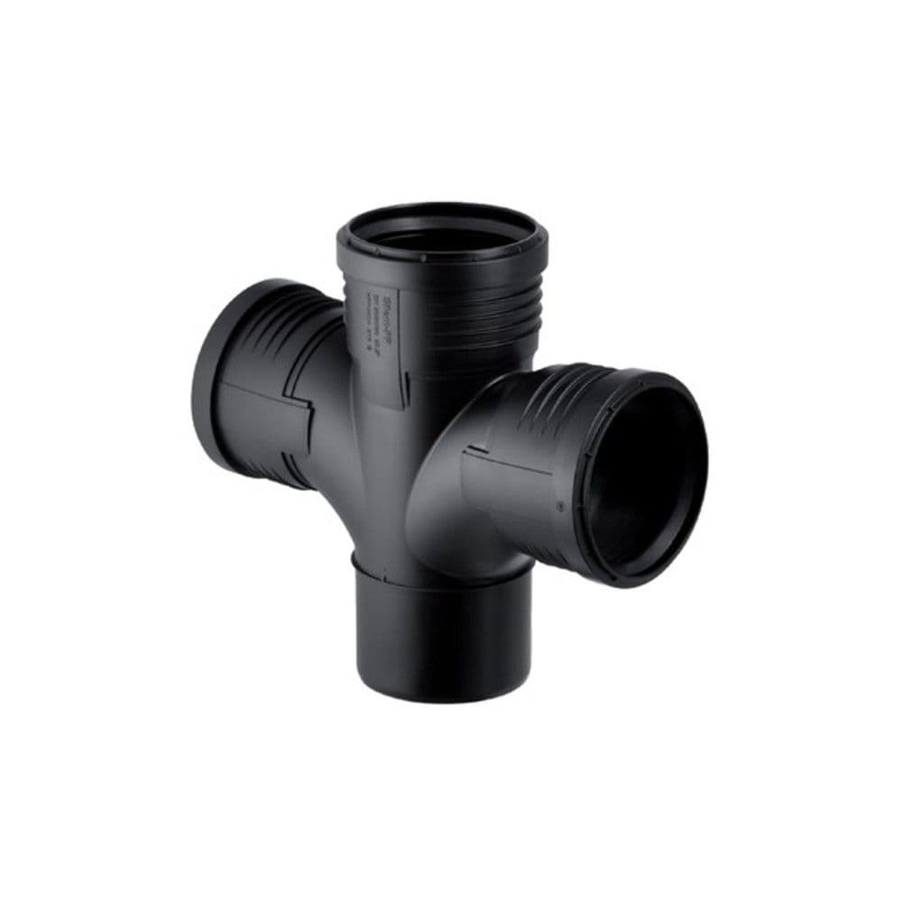 Geberit Silent-PP té hydraulique 87,5° double avec rayon intérieur D 110-110-110 vue 1