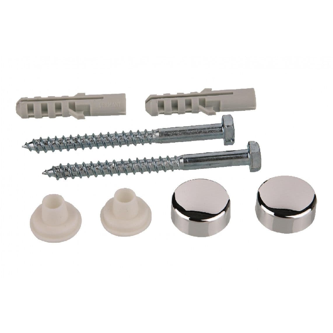 98846113 Kit de fixation pour WC au sol/tablette Tête bombée, chromé, M6 x 70 mm vue 1