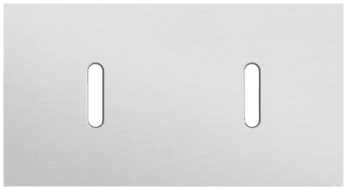 Plaque de recouvrement double, horizontale 71 mm d'entraxe, pour deux fonctions de commutation simple, Niko Rocker alu grey brushed vue 1