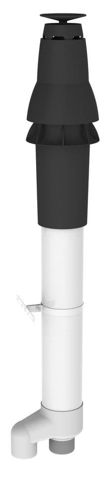 Muelink & Grol Skyline 3000 sortie toiture concentrique D80/80 D80/125 noir vue 1