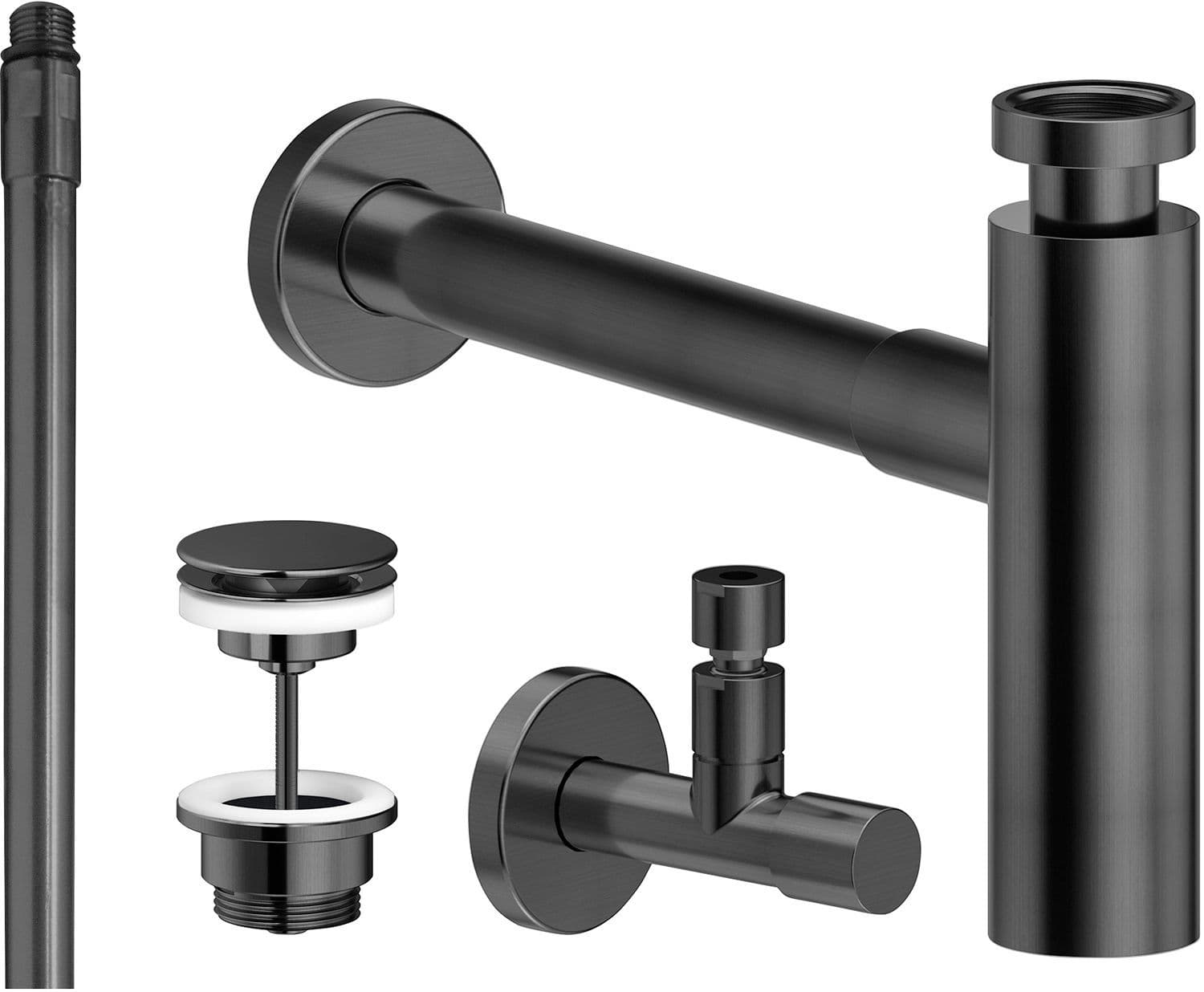 SET DE RACCORDEMENT NOBILI LAVE-MAINS UNIVERSEL GRAPHITE BROSSE vue 1