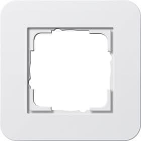 Cadre de finition Gira E3 Blanc brillant avec cadre de support Blanc brillant avec vue 1