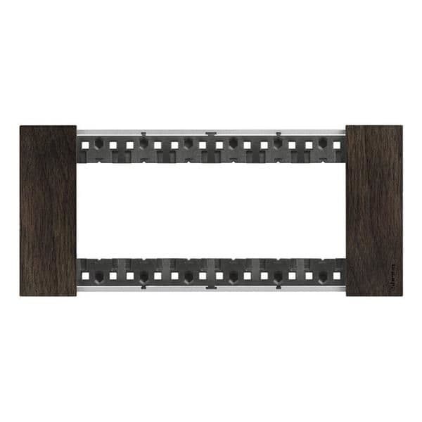 LNow plaque 6 modules Walnut pour support référence K4706 vue 1