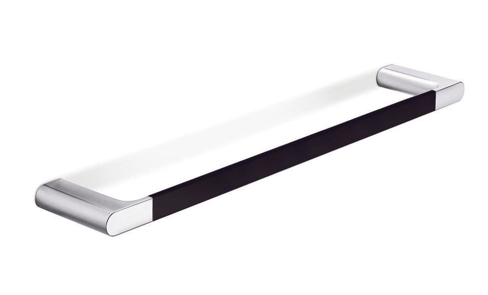 Van Marcke Collection Scura porte-serviettes 49cm mural chromé noir soft touch vue 1