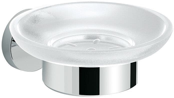 PORTE-SAVON+SUPPORT HOLD O(N) CHROME/VERRE SATIN vue 1