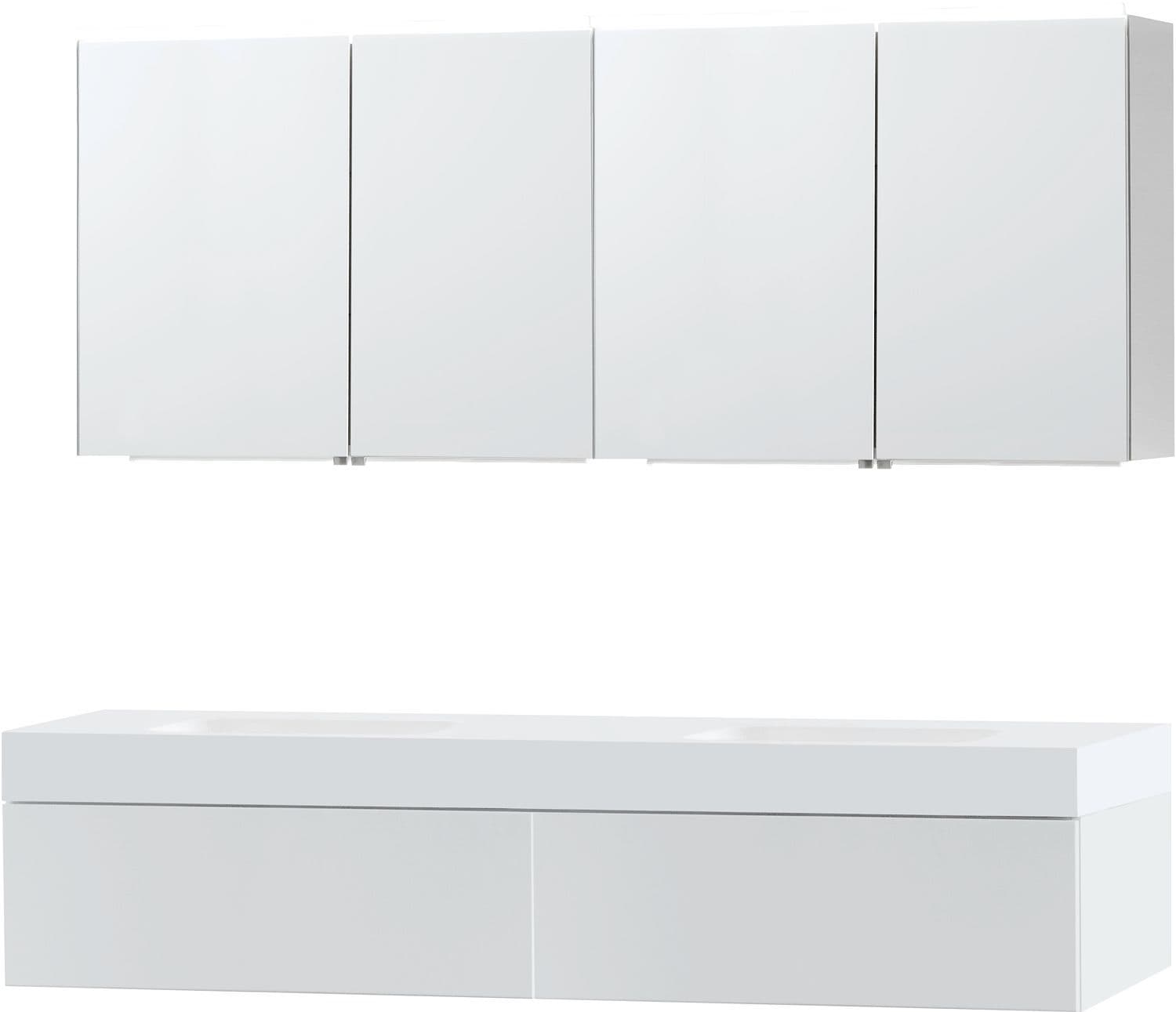 MEUBLE PURO DUO BLANC 180 1 TIROIR SOLID PURO ARMOIRE TOILLETTE vue 1