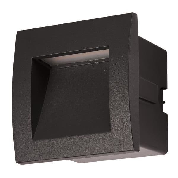 Applique murale encastrée 3W 3000K IP54 Blanche vue 1