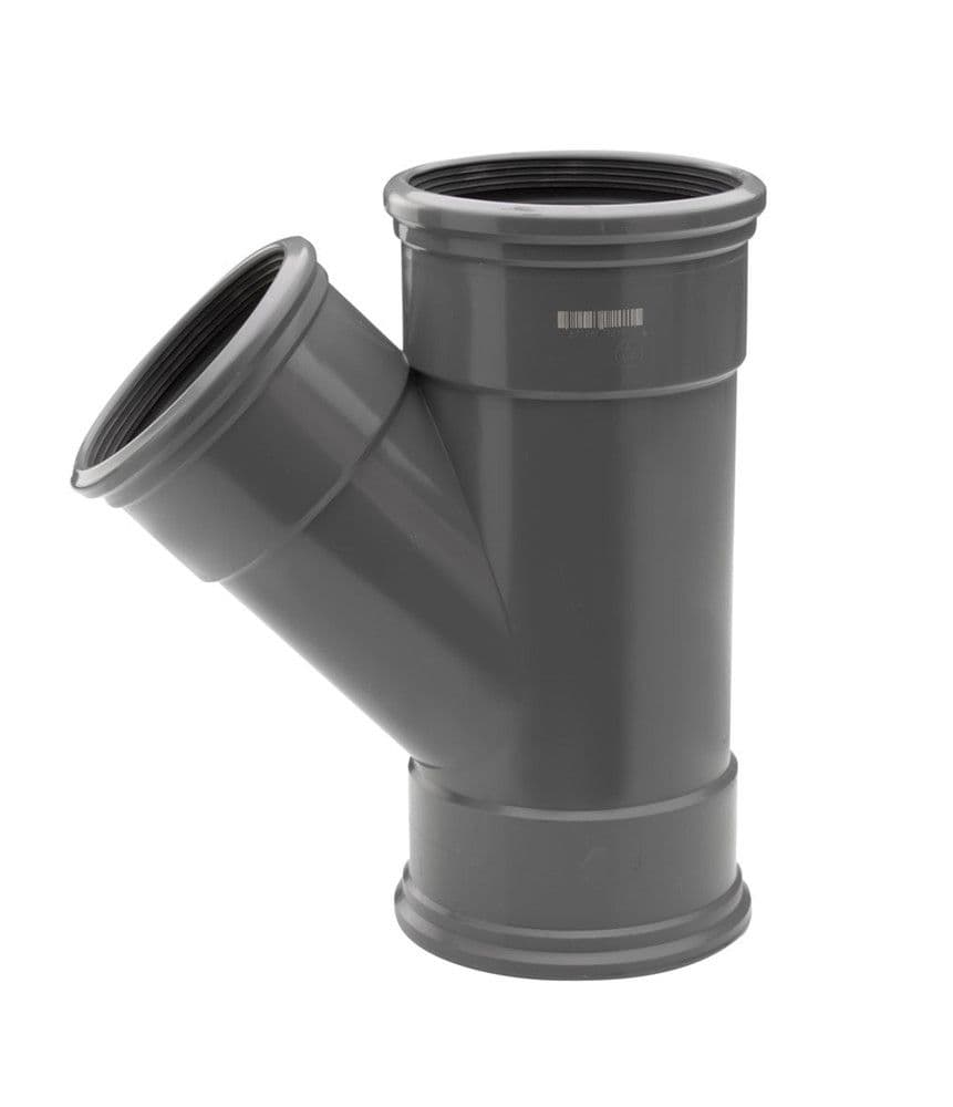 Kabelwerk Eupen Eucarigid-REGRB SN4 acces. égout PVC Té réduit 45° D 125 mm gris vue 1