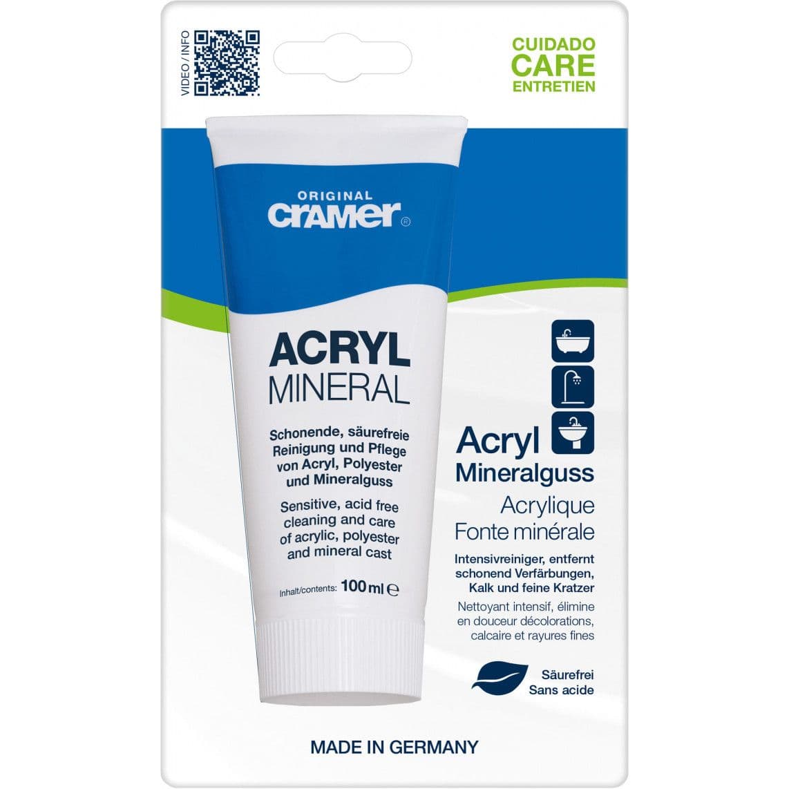 98695180 CRAMER Acryl/minéral pâte de nettoyage, 100 ml, en tube vue 1