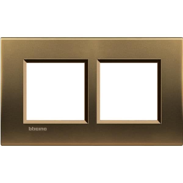 LivingLight - plaque rectangulaire 2 x 2 modules 57mm Bronze vue 1