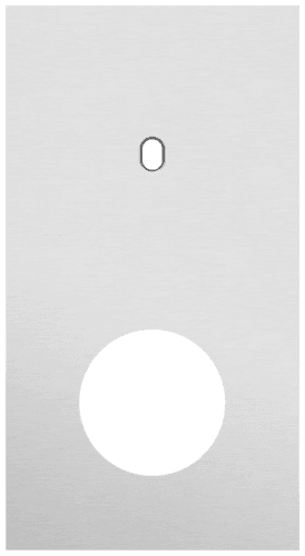 Plaque de recouvrement double, verticale 71 mm d'entraxe, pour une fonction de commutation simple et une fonction de prise de courant, Niko Toggle alu grey brushed vue 1