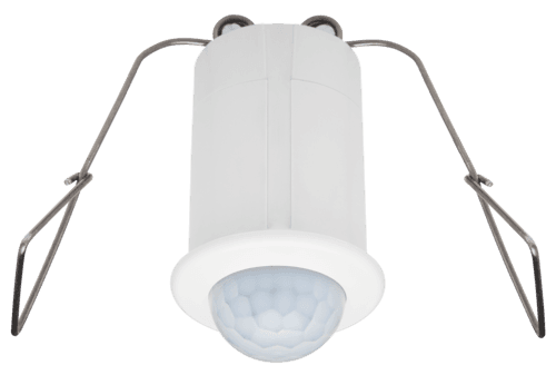 Détecteur de présence, 230 V, 9,5 m, IP65, mini, pour montage encastré, couleur blanc vue 1
