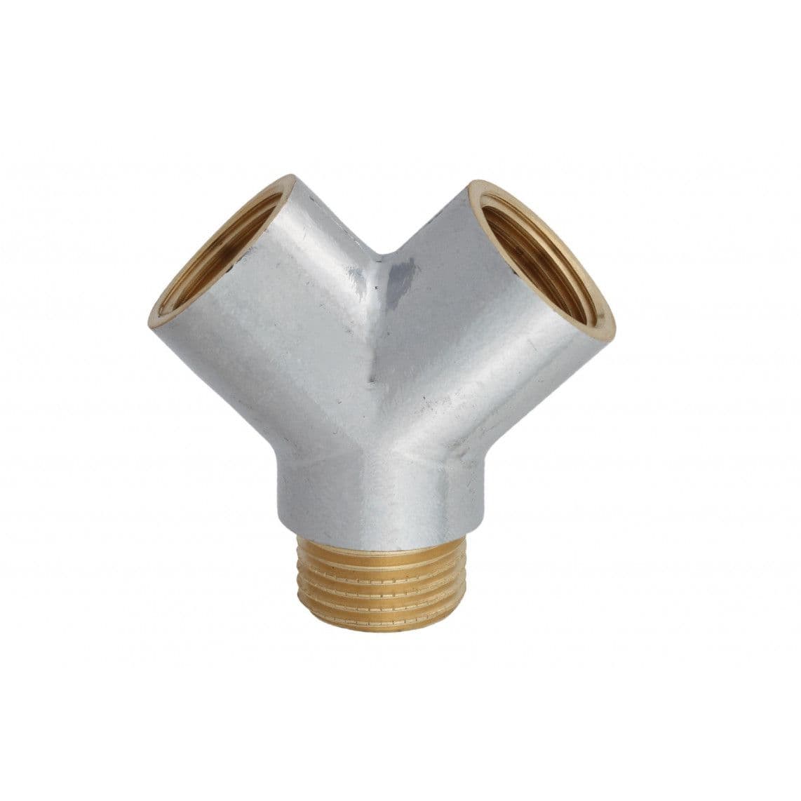 989411155 LT raccord Y, chromé, 1/2" F x 1/2" M, vue 1