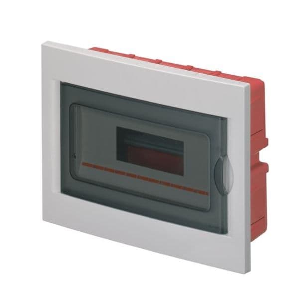 Coffret encastré Gris 12 modules avec porte fumée IP40 320 x 240 x 80mm l x h x p Ral 7035 vue 1