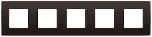 Plaque de recouvrement quintuple, entraxe de 71 mm, couleur Niko Intense dark brown coated vue 1