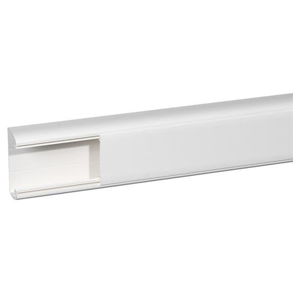 Goulotte DLP design 35 x 80mm Blanc - 2m - couvercle 65mm vue 1