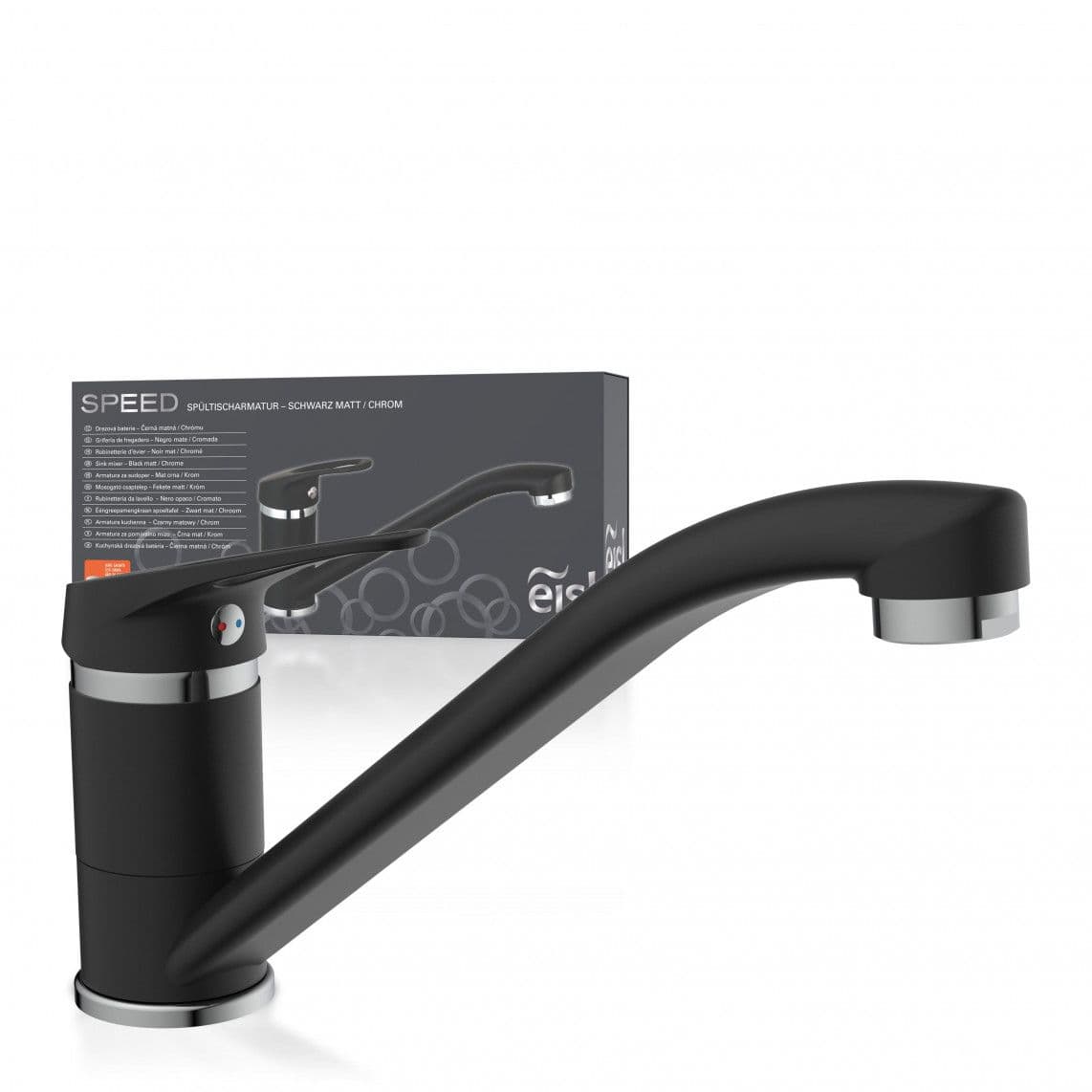 NI182SCR-B SPEED Mitigeur évier, noir mat/chromé vue 1