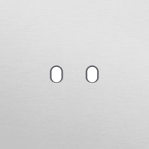 Plaque de recouvrement simple, pour des fonctions de commutation double, couleur Niko Toggle alu grey brushed vue 1