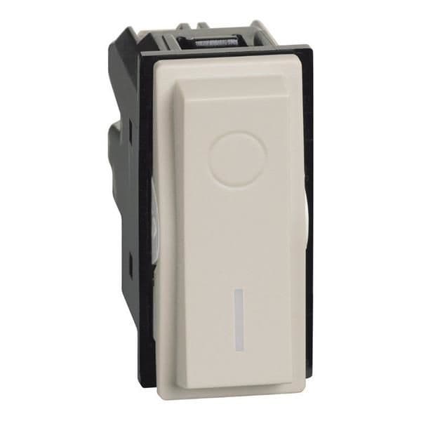 LNow interrupteur bipolaire 16AX complet 1 module Sable vue 1