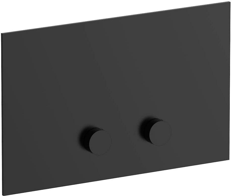 PLAQUE DE COMMANDE 2-TOUCHES POUR GEBERIT SIGMA8 SIGMA12 ICONA CLASSIC FANTINI NOIR MAT vue 1