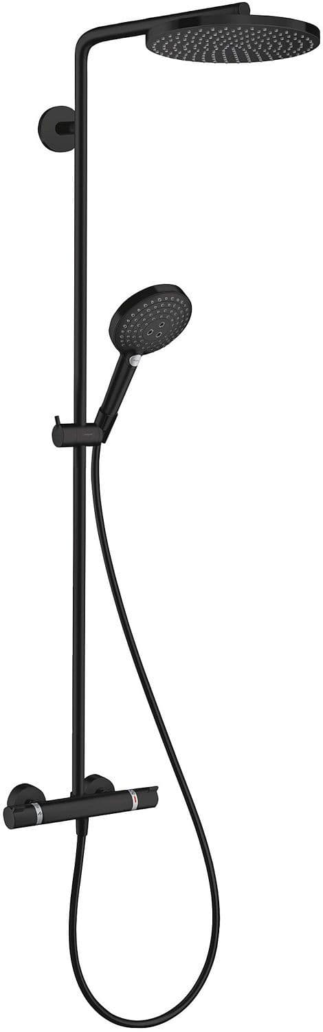 COLONNE DE DOUCHE+THERMOSTAT RAINDANCE SELECT S240 1JET POWDERRAIN NOIR MAT vue 1