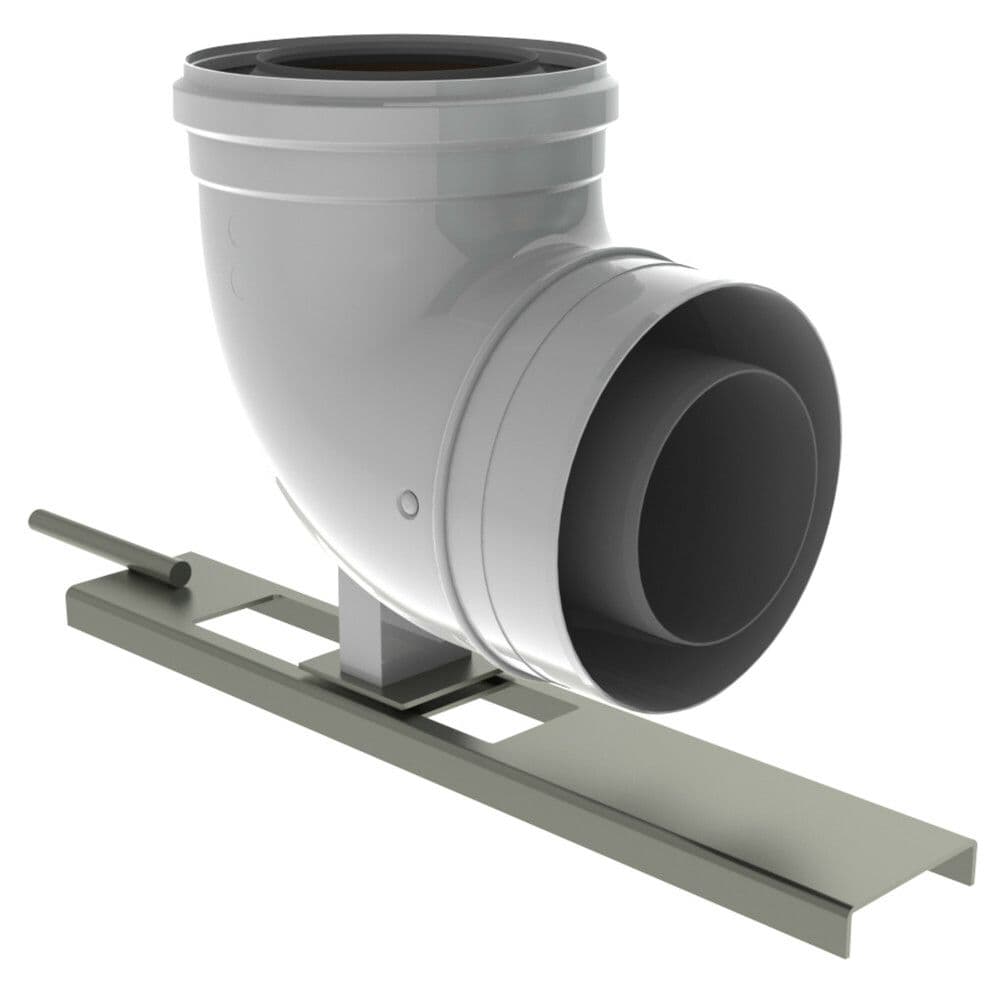 Muelink & Grol coude concentrique 90° avec support pour D80/125 vue 1