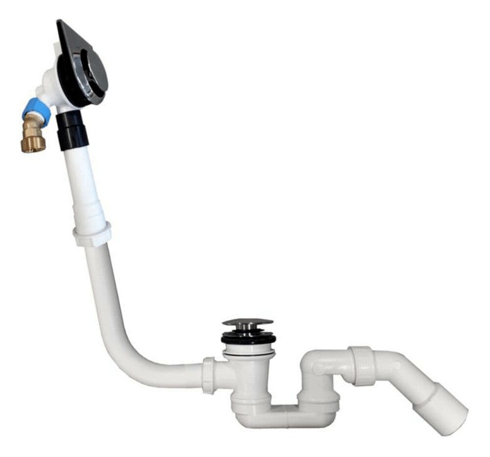 Villeroy & Boch alimentation eau trop-plein Oberon 2.0 150x220x65mm chrome blanc vue 1