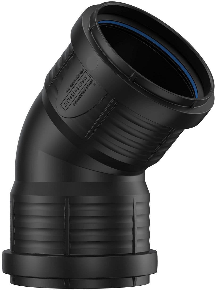 COUDE PP 45°.FF 75MM NOIR vue 1