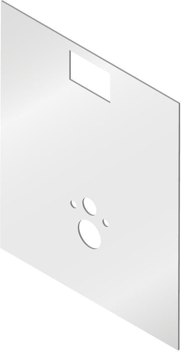 PLAQUE DE RECOUVREMENT SYSTEMFIX/DUOFIX ACRYL PASPARTOE BLANC BRILLANT/SATIN vue 1