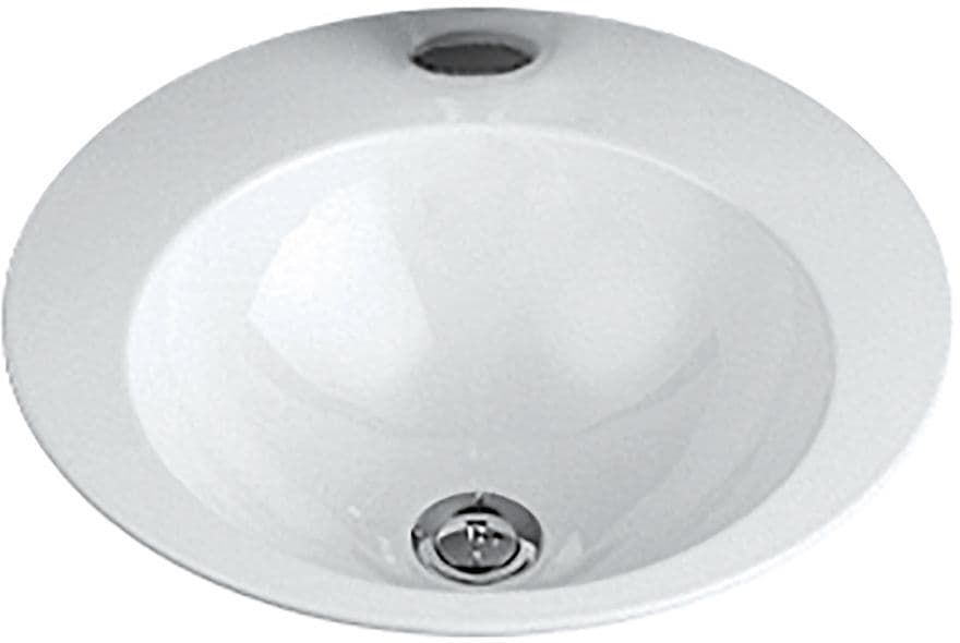 VASQUE A ENCASTRER EB.K400H DIAMETRE 400MM +TROU ROBINET SANS TROP-PLEIN BLANC vue 1