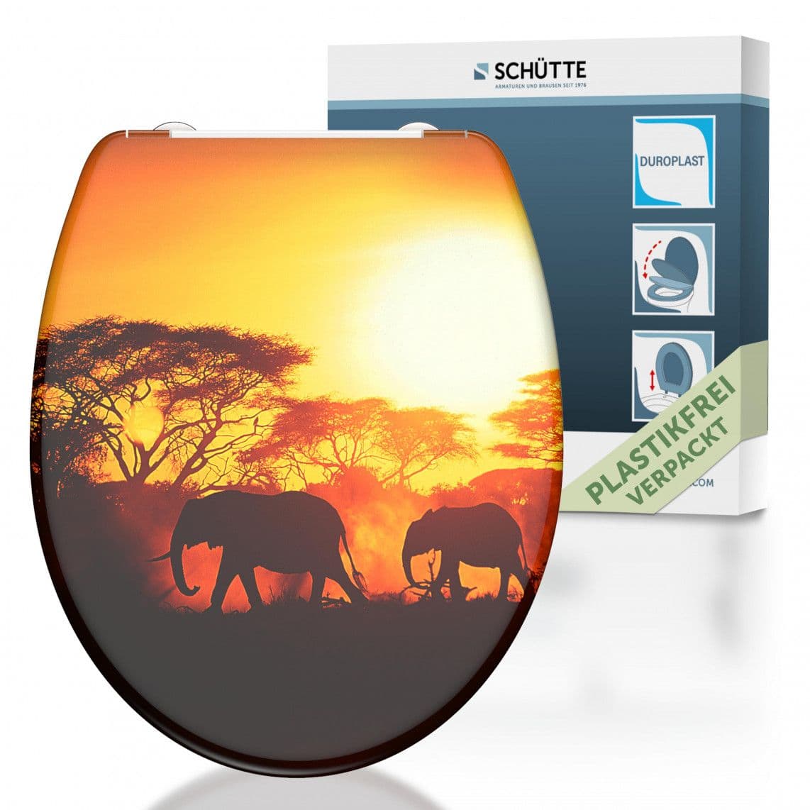 82360 abattant WC en Duroplast AFRICA, avec frein de chute et déclipsable vue 1
