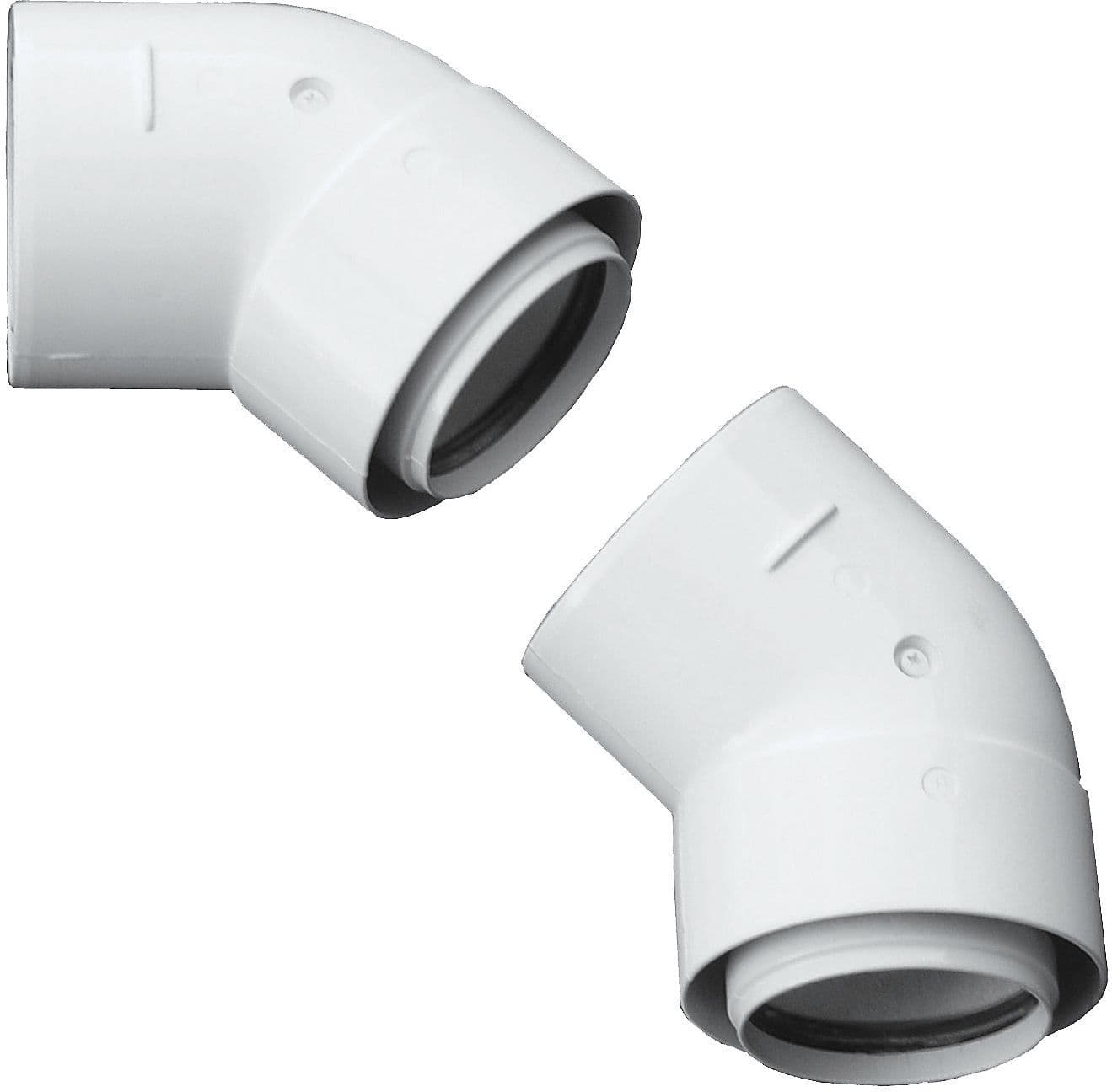 SET COUDE CONCENTRIQUE 45° 80/110MM AZ268 ALU/ALU BOSCH vue 1