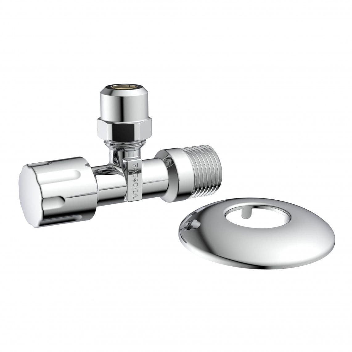 98480410 robinet d'équerre, 1/2" M x 3/8" M x 10 mmQ, avec Rosace de tiroir vue 1