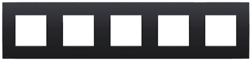 Plaque de recouvrement quintuple, entraxe de 71 mm, couleur Niko Intense matt black coated vue 1