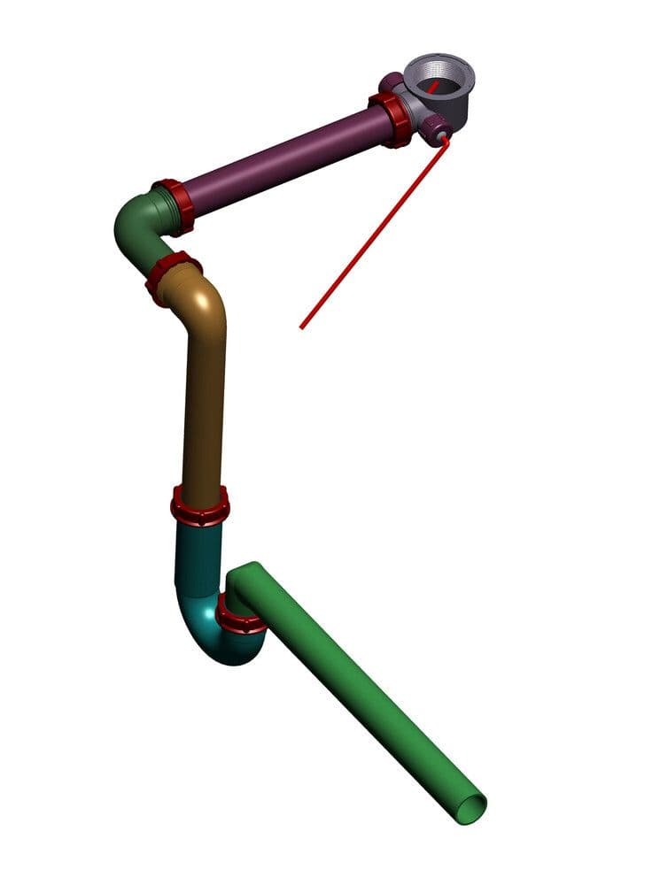 Van Marcke Smart siphon tubulaire pour meubles D 32 mm vue 1