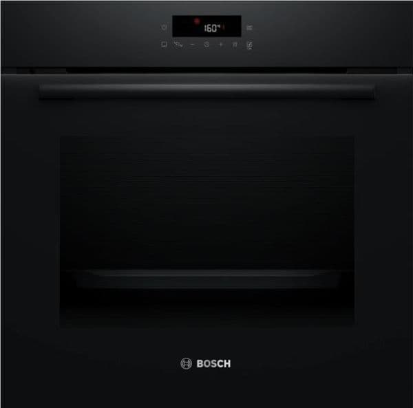 Four serie 2 multifonction 60cm, classe A+, 6 modes de cuisson, pyrolyse, display Rouge, Noir Noir A vue 1
