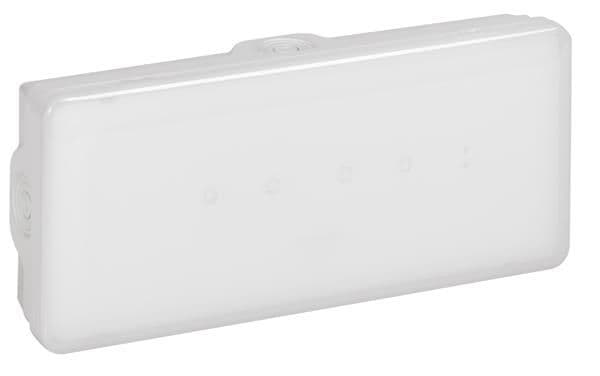 Bloc de secours B65 non permanent / P 350lm 1h IP65 Led autotest / adressable vue 1