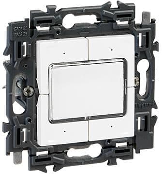 Valena poussoir 4 boutons compact appareil complet Blanc à griffes vue 1