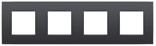 Plaque de recouvrement quadruple, entraxe de 71 mm, couleur Niko Intense anthracite coated vue 1