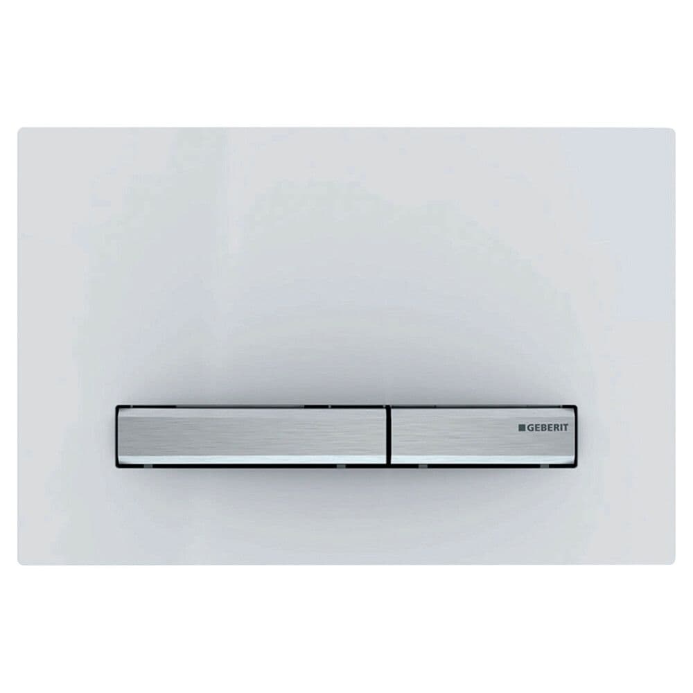 Geberit Sigma50 plaque de commande blanc/chrome vue 1