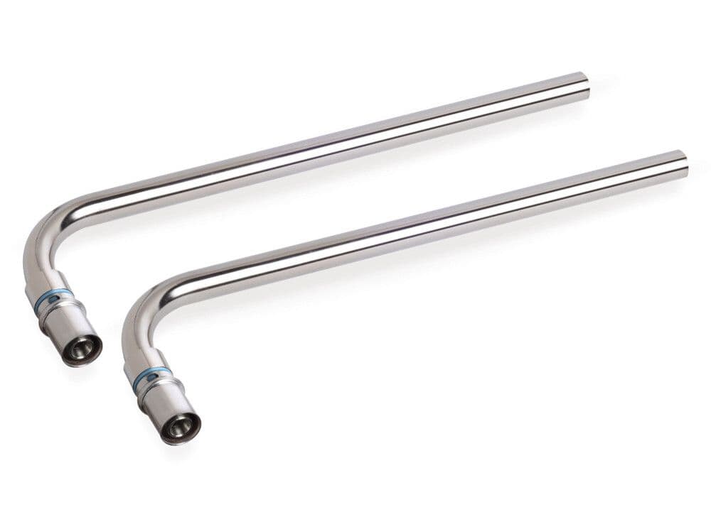 SYSTEMPEX coude 90° tube alu raccord à sertir chromé 16-15 L 300 vue 1