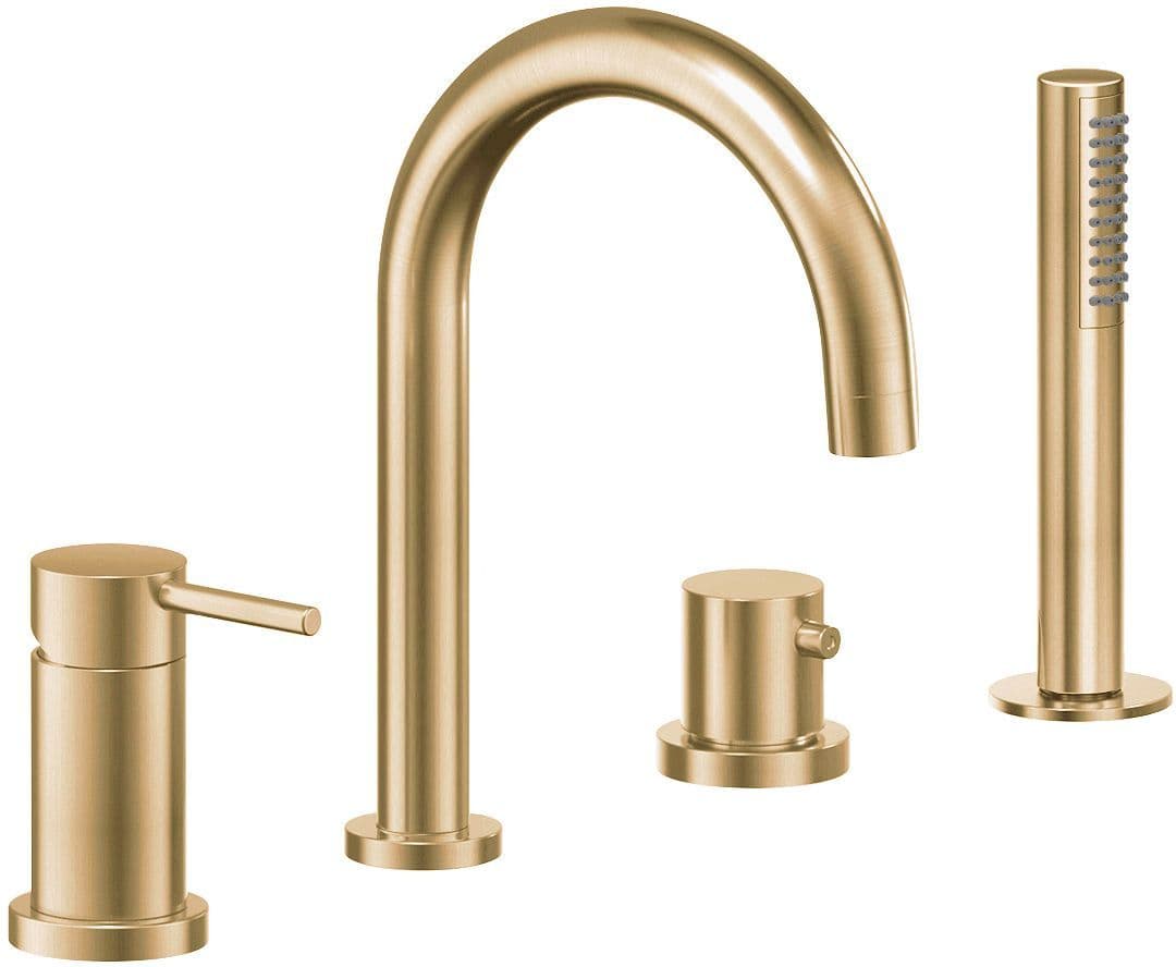 MITIGEUR BAIN 4TROUS MONTAGE BORD DU BAIN LIVE NOBILI MIELE BROSSÉ vue 1