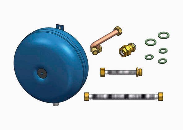 KIT VASE D'EXPANSION SANITAIRE 8L INCL.TUYAUTERIE P.CALORA TOWER GAZ REMEHA vue 1