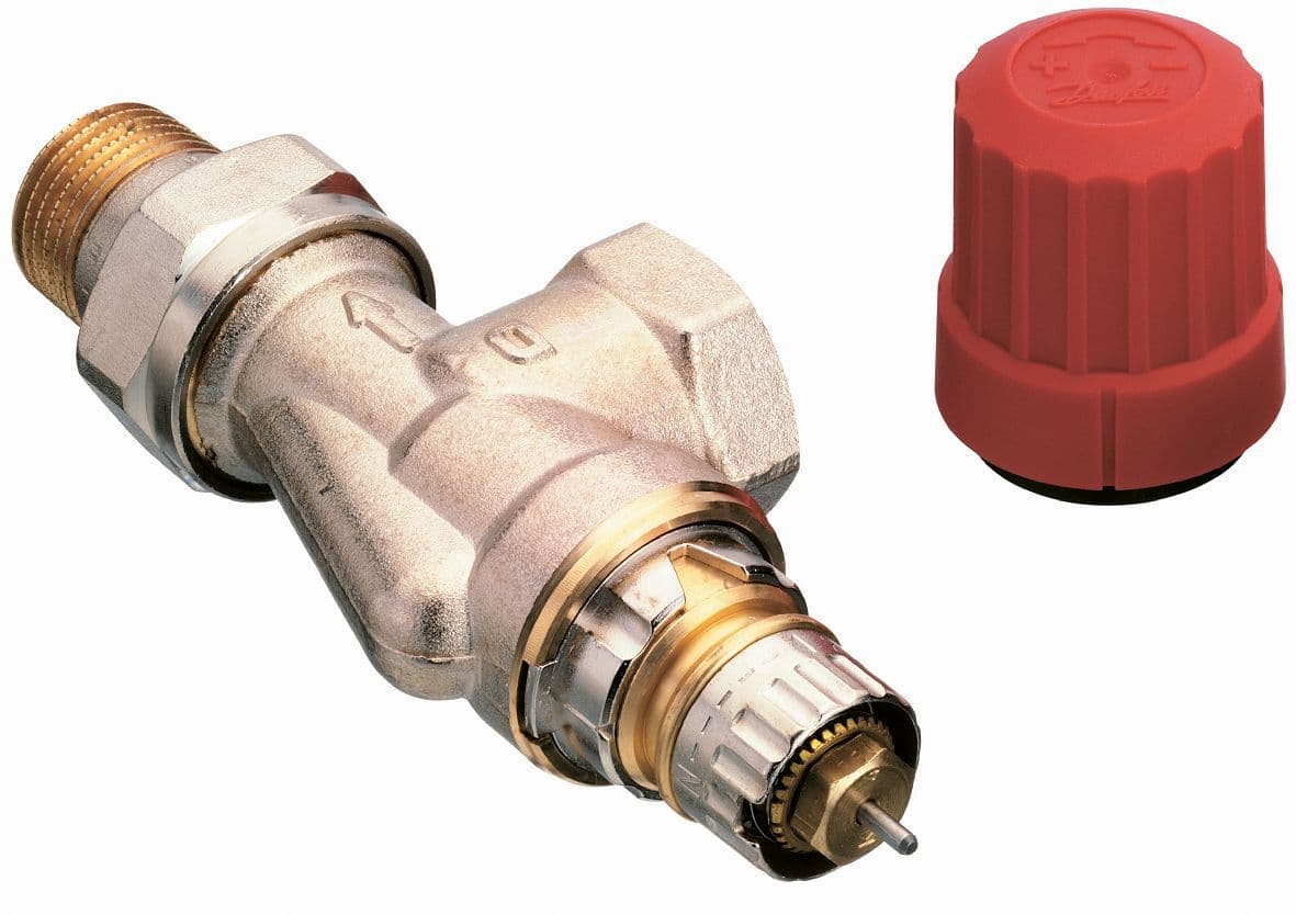 VANNE RADIATEUR THERMOSTATIQUE DANFOSS EQUERRE INVERSEE 3/4"MF vue 1